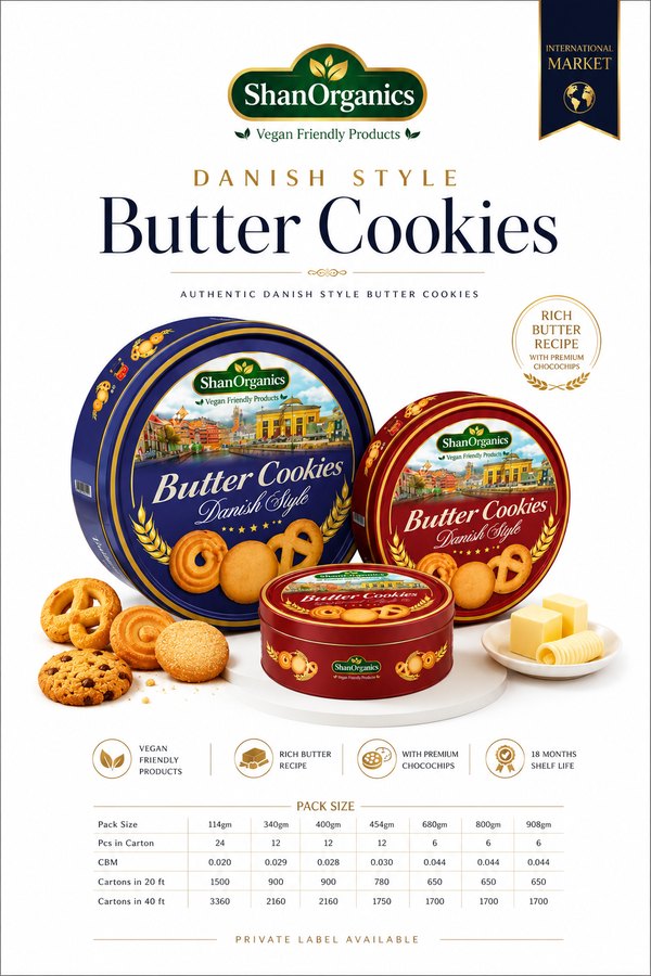 Danish Style Butter Cookies Tins
